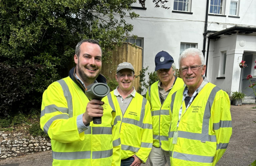 Simon with the speedwatch group